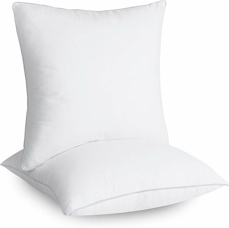 Pack of 2 decorative cushions, size: 22 x 22, colour: white