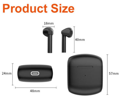 Wireless Bluetooth Headphones for Cell Phone, Color: Black